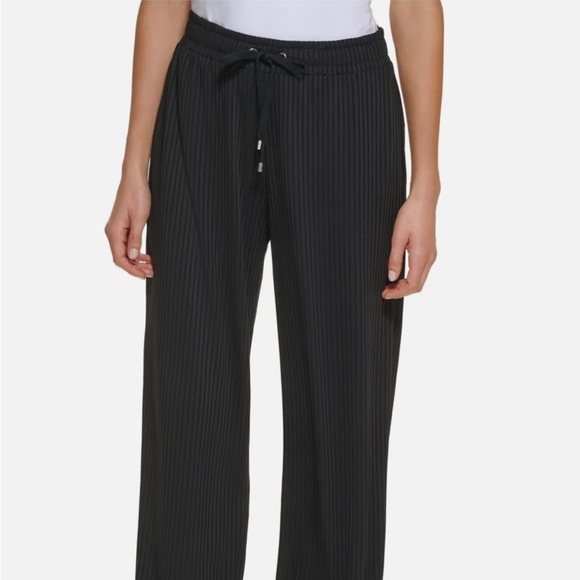 - Womens Knit Heathered Wide Leg Pants